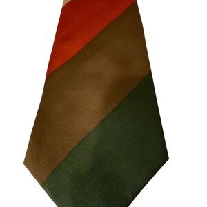 J Crew Wide Stripes Repp Tie 54 X 4! In. Tie 100% Silk Hand Made Colorful Dad